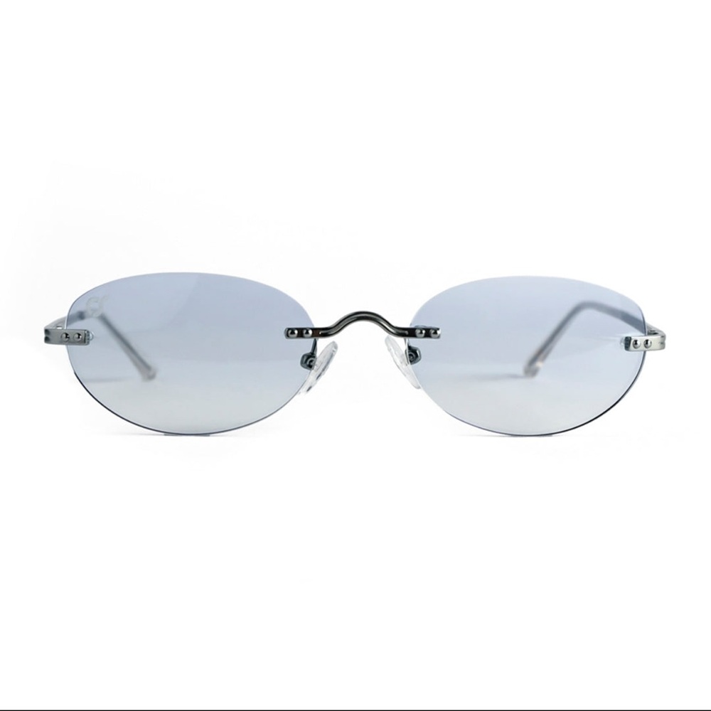 OS Silver Rimless Sunglasses - Picture 3 of 7